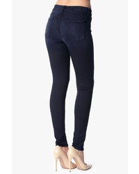 7 For All Mankind The Second Skin Slim Illusion Skinny In Washed Dark