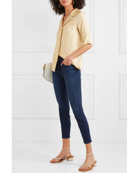 J Brand 835 Cropped Mid Rise Stretch Skinny Jeans