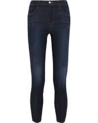 J Brand Alana Cropped High Rise Skinny Jeans Dark Denim