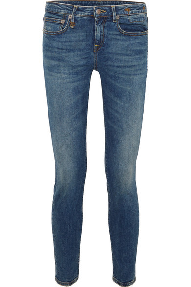 R13 Alison Mid Rise Skinny Jeans, $219 | NET-A-PORTER.COM | Lookastic