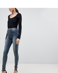 Asos Tall Asos Design Tall Ridley High Waist Skinny Jeans In Linka Vintage Blue Wash