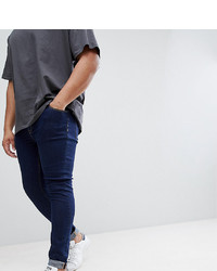 ASOS DESIGN Asos Plus Extreme Super Skinny Jeans In Raw Blue