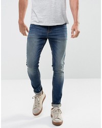 ASOS DESIGN Asos Super Skinny Jeans In 125oz Dark Wash Blue