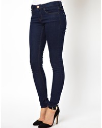 Asos Whitby Low Rise Skinny Jeans In Clean Indigo