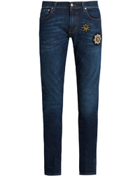 Alexander McQueen Badge Appliqu Skinny Jeans