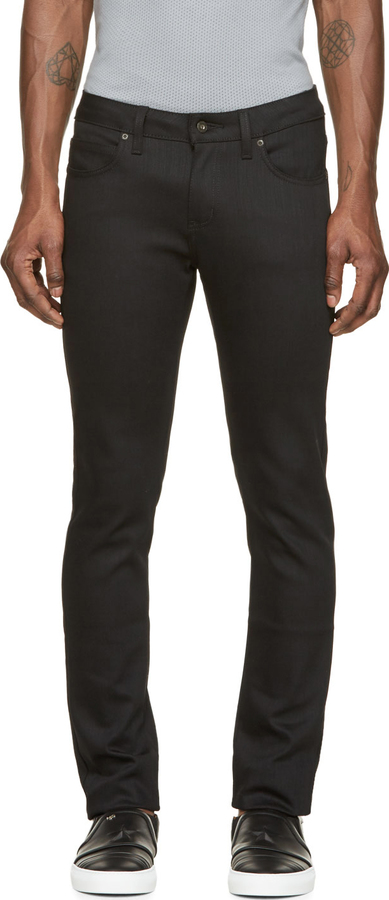 Naked famous denim jeans men's skinny black for sale