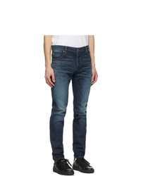 Balmain Blue Tapered Raw Vintage Jeans