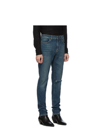 Saint Laurent Blue Vintage Skinny Low Waist Jeans