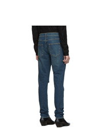 Saint Laurent Blue Vintage Skinny Low Waist Jeans