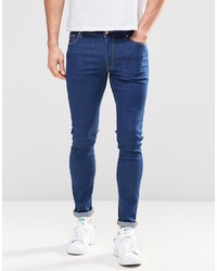 Asos Brand Extreme Super Skinny Jeans In Bright Indigo