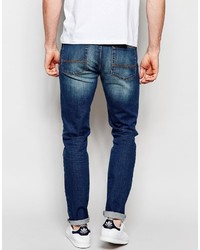 Asos Brand Skinny Jeans In Mid Wash