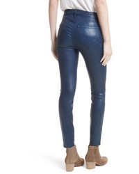 L'Agence Coated High Waist Skinny Jeans
