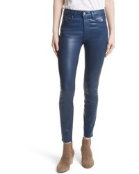 L'Agence Coated High Waist Skinny Jeans