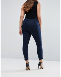 Asos Curve Curve Rivington Jegging In Bee Blackened Blue