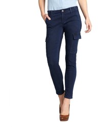 AG Jeans Dark Blue Stretch Cotton Denim Skinny Cargo Jeans
