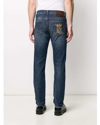 Dolce & Gabbana Dg Embroidered Slim Fit Jeans