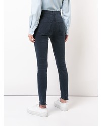 Mother Distressed Detail Skinny Jeans