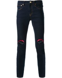 Dresscamp Embroidered Lip Skinny Jeans
