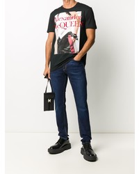 Alexander McQueen Embroidered Logo Slim Fit Jeans