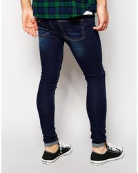 Asos Extreme Super Skinny Jeans In Dark Wash