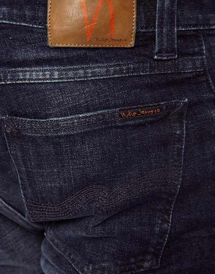 Nudie Jeans High Kai Skinny Fit Used Navy Wash, $206 | Asos | Lookastic.com