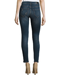 Nicole Miller High Rise Skinny Jeans Blue
