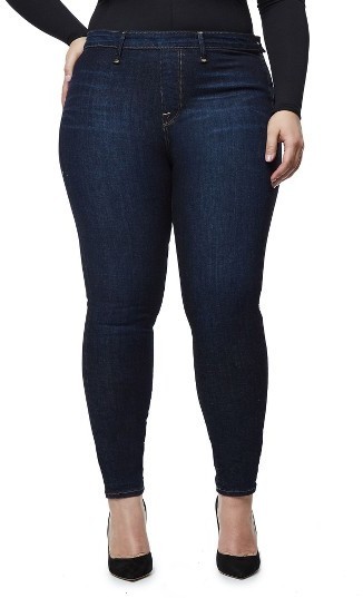 Poetic Justice Women's Curvy Fit Side Zipper Butt Lift High Waist Skinny  Jeans Blue at Amazon Women's Jeans store