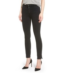 Paige Hoxton Button High Waist Ankle Skinny Jeans