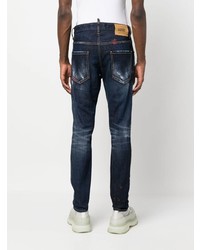 DSQUARED2 Illustrated Distressed Skinny Jeans