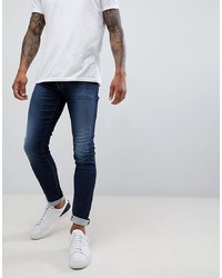 Armani Exchange J14 Skinny Fit 5 Pocket Stretch Jeans In Mid Wash