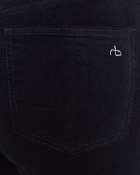Rag & Bone Jean Ame Velvet Skinny Jeans In Navy