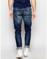 Diesel Jeans Tepphar 850k Skinny Fit Stretch Dirty Dark Blue Wash