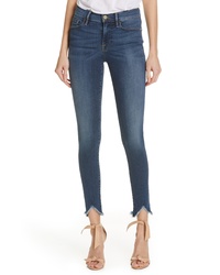 Frame Le High Triangle Hem Skinny Jeans