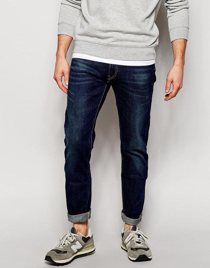Lee Jeans Luke Skinny Fit Night Sky Blue Dark Wash | Where to buy & how ...