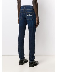 Alexander McQueen Logo Embroidered Slim Fit Jeans