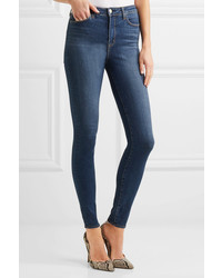 L'Agence Marguerite High Rise Skinny Jeans Navy