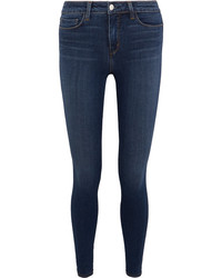 L'Agence Marguerite High Rise Skinny Jeans Navy