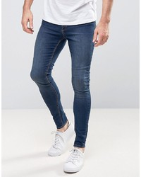 Cheap Monday Mid Spray Jeans In Dim Blue