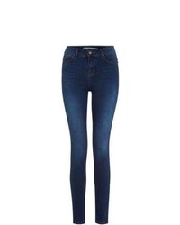 New Look Dark Blue Faded High Rise Supersoft Skinny Jeans