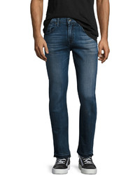 7 For All Mankind Paxtyn Skinny Jeans With Released Hem Blue