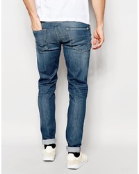 Pepe Jeans Powerflex Finsbury Superstretch Skinny Fit Big Twill Mid Blue