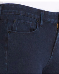 Jones New York Signature Petite Skinny Jeans Dark Blue Wash