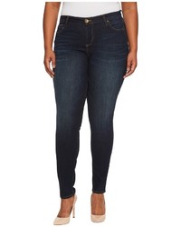 KUT from the Kloth Plus Size Diana Skinny Five Pocket In Blindingeuro Base Wash Jeans