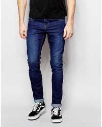 Pull&Bear Super Skinny Jeans In Mid Wash