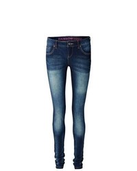 Rainbow Skinny Jeans In Dark Denim Size 12