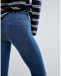 Only Royal Skinny Jeans With Raw Ankle Hem