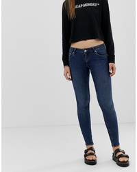Cheap Monday Second Skin Low Rise Skinny Jeans Blue