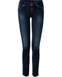 7 For All Mankind Seven For All Mankind Roxanne Skinny Jeans In High Dark Indigo