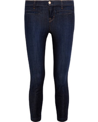 J Brand Skeyla Cropped Mid Rise Skinny Jeans Dark Denim