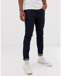 Selected Homme Skinny Fit Jeans In Dark Blue Wash